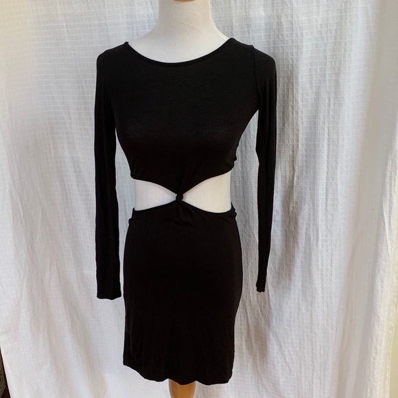 boohoo black cut out dress